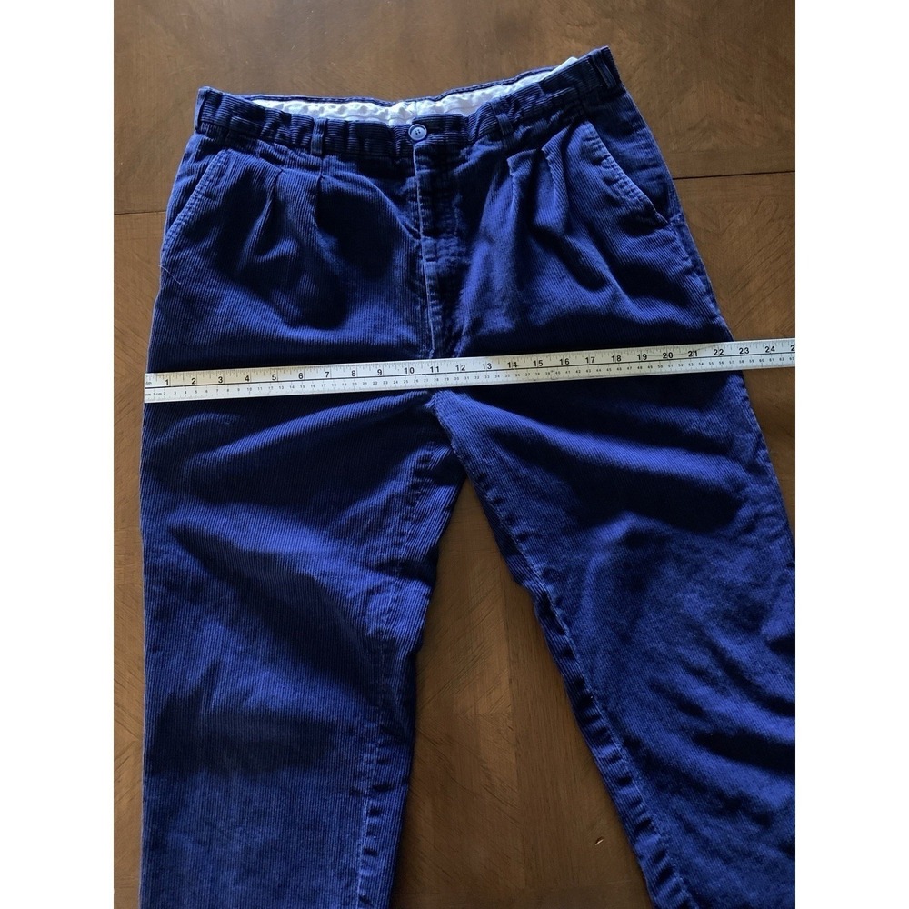 VTG Woolrich Men's Navy Corduroy Pants 34x29 Pleated Baggy Loose - Picture 12 of 16